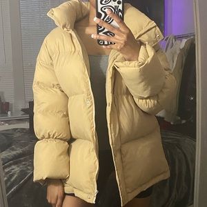 Nude Puffer Coat